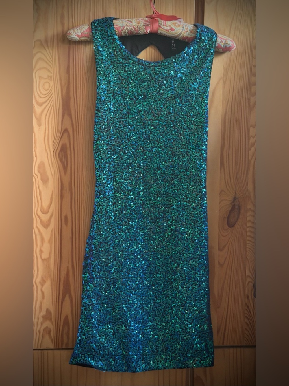 Sequined Emerald Dress